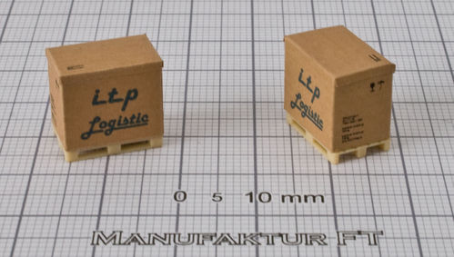 10 Palettenkartons, "itp Logistic", 1:87, Bausatz